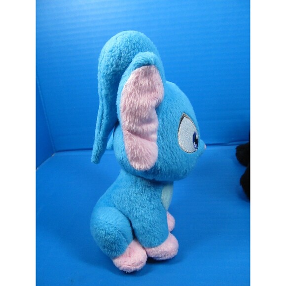 NEOPETS Lot of 2 Black Shadow Lupe Wolf 7" & Blue Acara 6" Stuffed Animal Plush - Picture 5 of 15